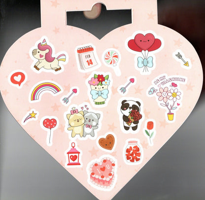 120 Stickers Autocollants - Valentine Sticker Book - Love You (Set of 2)