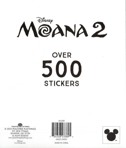 Disney Moana 2 Sticker Pad with Over 500 Stickers, 6 sheets Sticker Pad