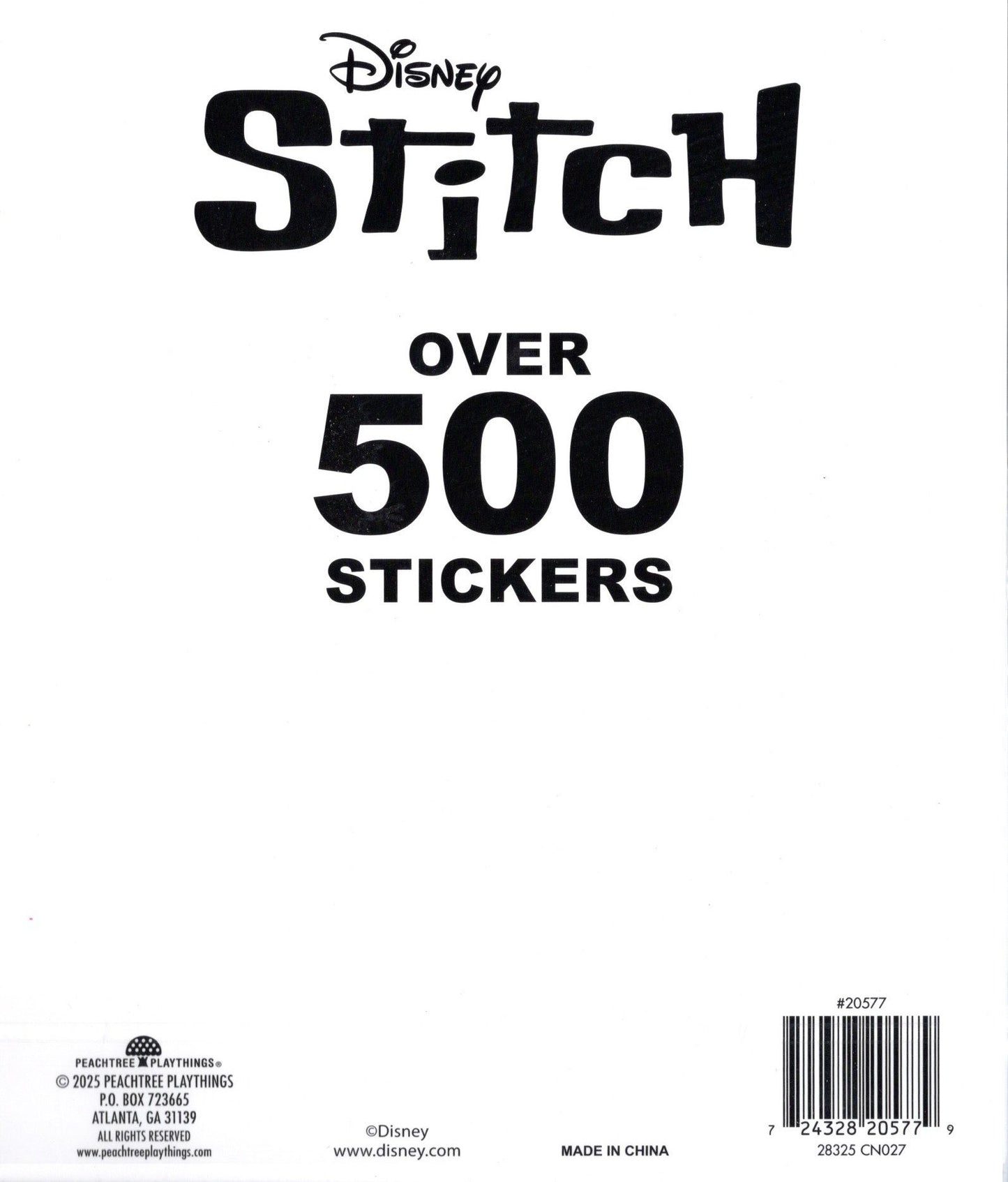 Disney Stitch Sticker Pad with Over 500 Stickers, 6 sheets Sticker Pad
