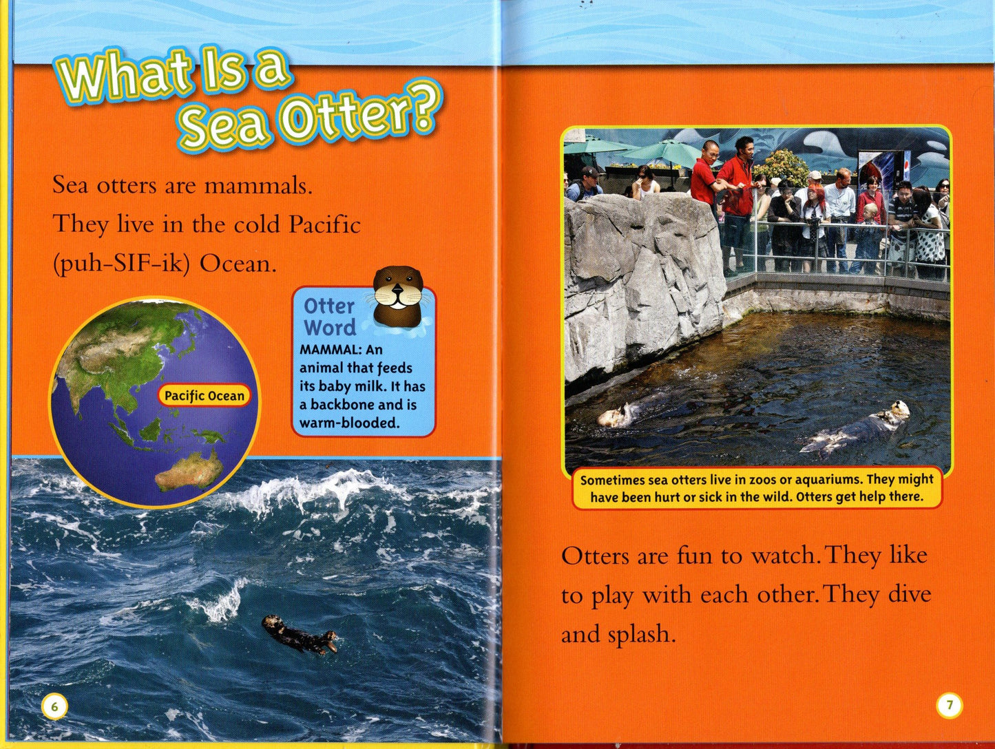 National Geographic Kids, Level 1 - Sea Otters, Lions, Tide Pools. Elephant.