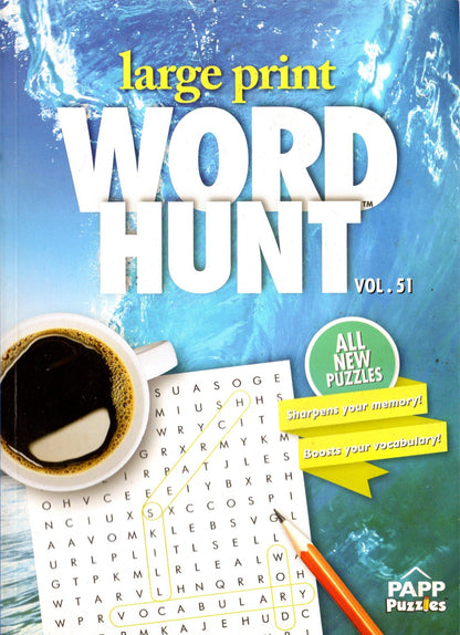 Large Print Word Hunt - All New Puzzles - Vol.51