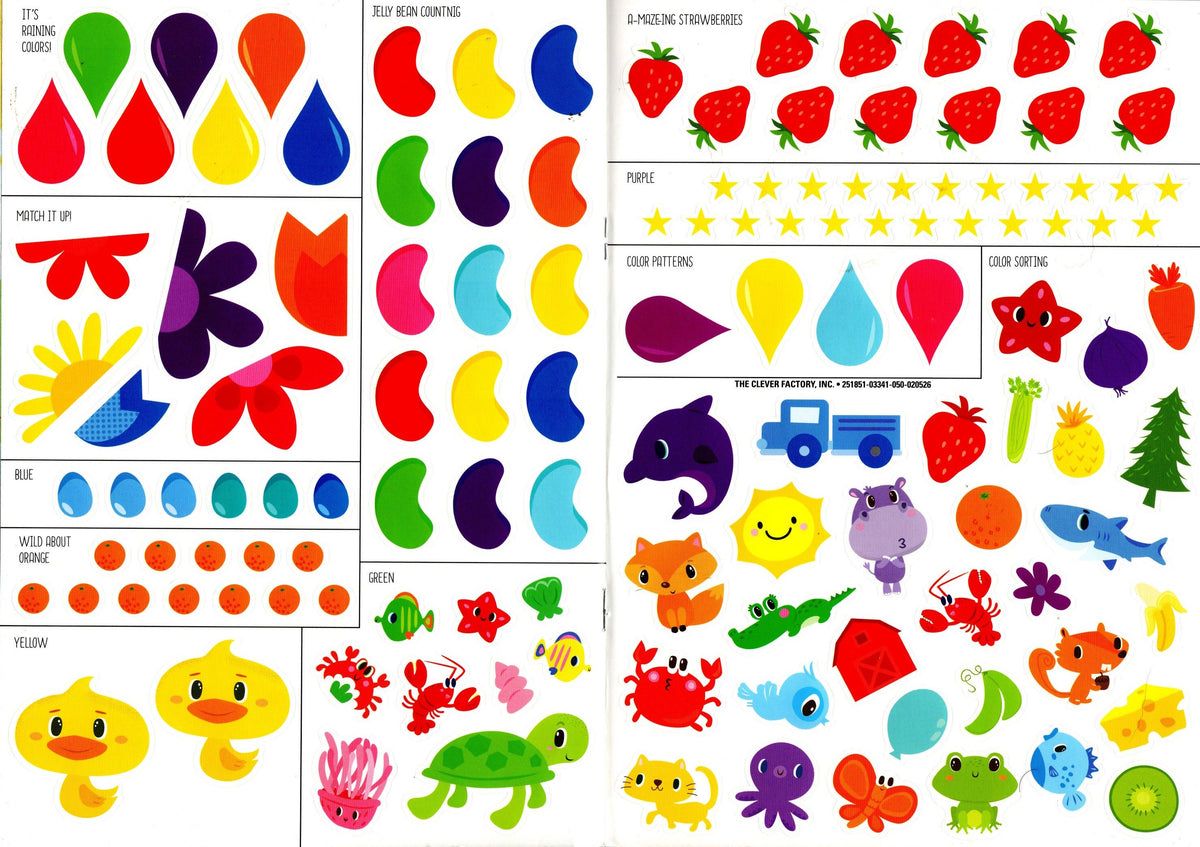 Shapes, Numbers, Letters, and Colors Pre-K/K Learning Sticker Activity Book Set