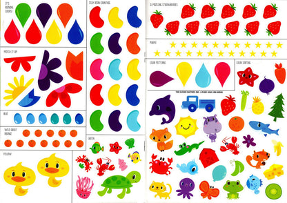 Shapes, Numbers, Letters, and Colors Pre-K/K Learning Sticker Activity Book Set