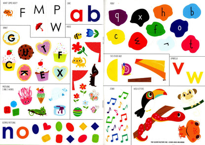 Shapes, Numbers, Letters, and Colors Pre-K/K Learning Sticker Activity Book Set