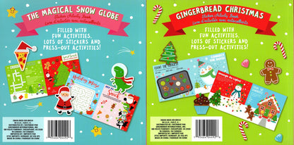The Magical Snow Globe & Gingerbread Christmas Holiday Sticker Activity Book