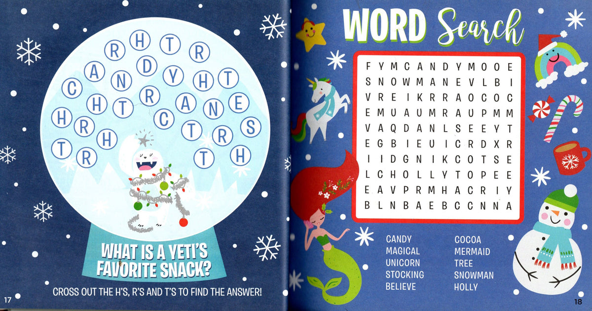 The Magical Snow Globe & Gingerbread Christmas Holiday Sticker Activity Book