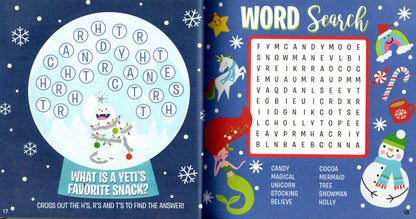 The Magical Snow Globe & Gingerbread Christmas Holiday Sticker Activity Book