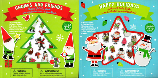 Gnomes and Friends & Happy Holidays Holiday - Sticker Activity Book Set