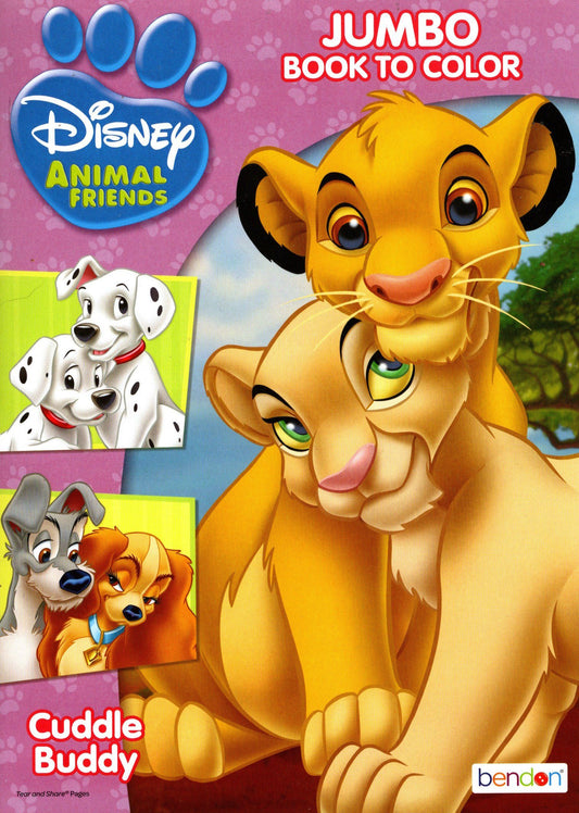Disney Animal Friends Cuddle Buddy - Jumbo Book to Color