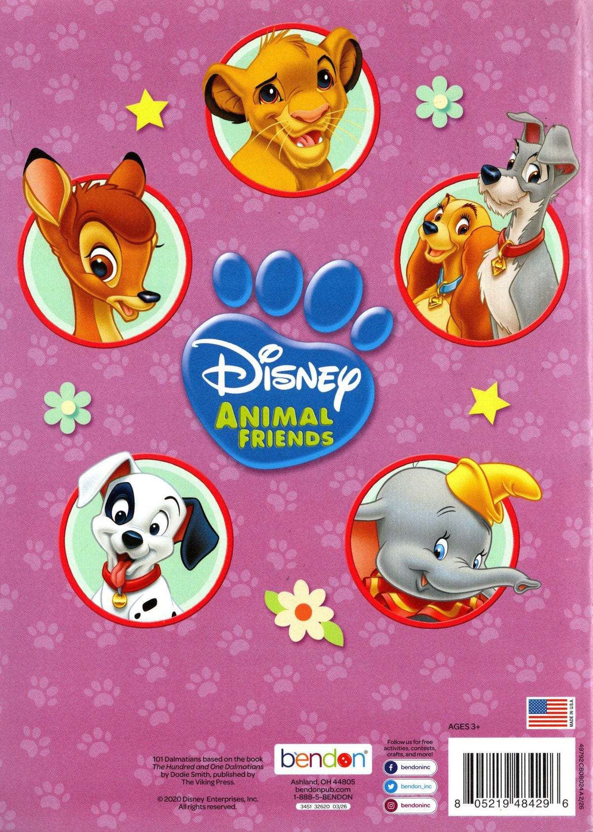 Disney Animal Friends Cuddle Buddy - Jumbo Book to Color