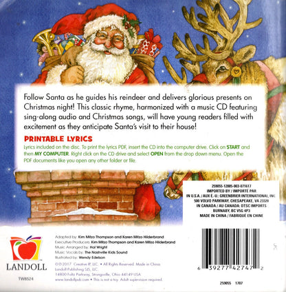 Up on the Housetop Christmas Book with Music CD