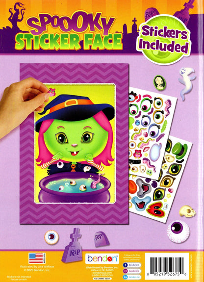 Spooky Sticker Face Halloween Activity Book 2-Book Bundle v3