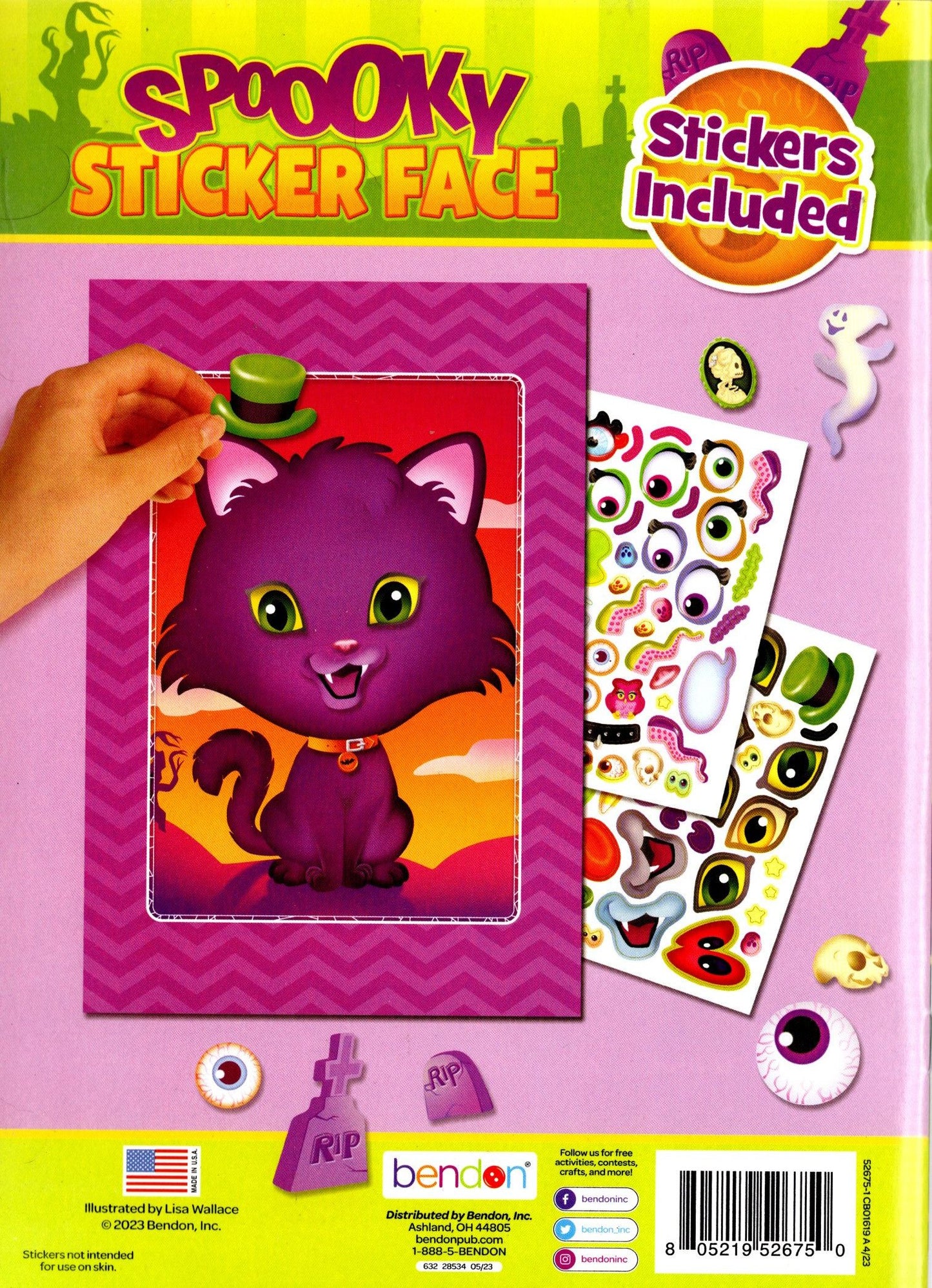 Spooky Sticker Face Halloween Activity Book 2-Book Bundle v3