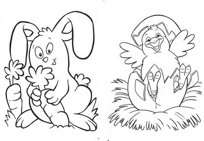 Sunny Ducky Days & Little Baby Animals Sticker Book to Color Set