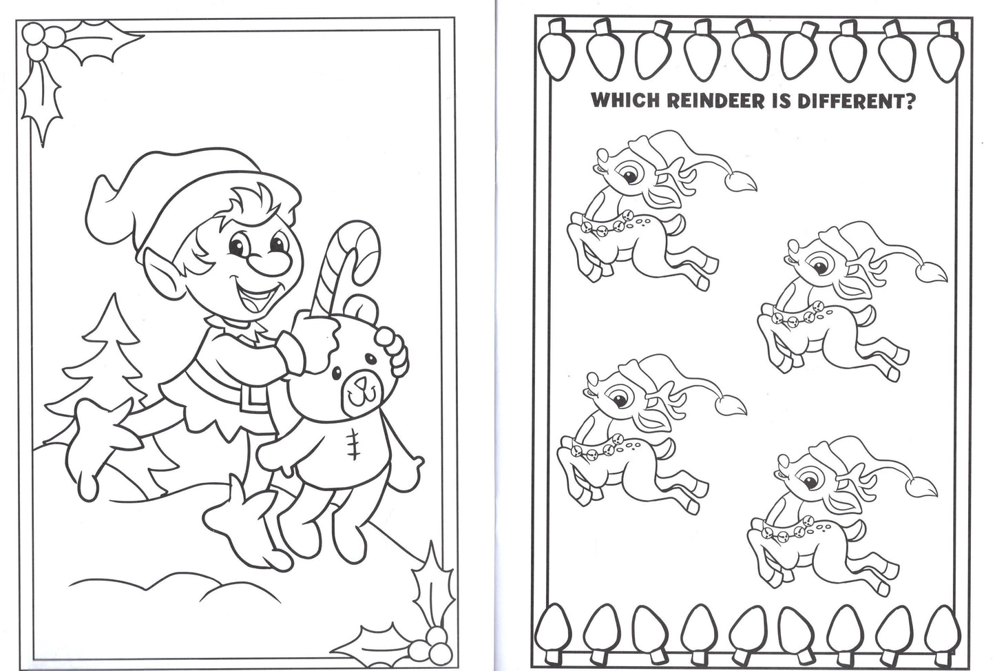 CrownJewlz Merry & Bright and Holly Jolly Holiday Coloring Book. Set of 2 Books