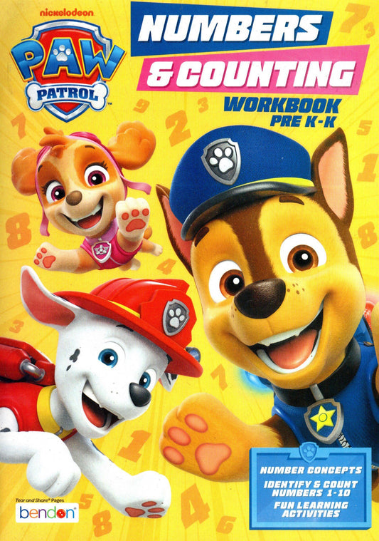 PAW Patrol Numbers & Counting Pre K-K Workbook Educational Learning Book