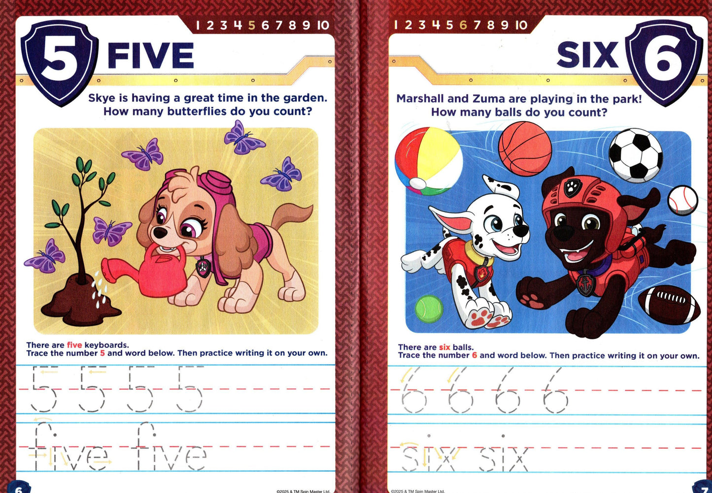 PAW Patrol Numbers & Counting Pre K-K Workbook Educational Learning Book