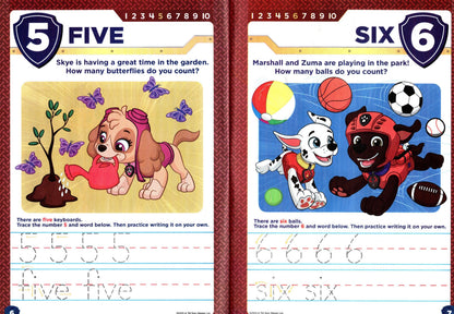 PAW Patrol Numbers & Counting Pre K-K Workbook Educational Learning Book