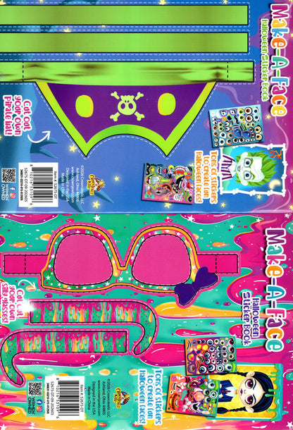 Halloween Make-A-Face Sticker Book Set - 2-Pack