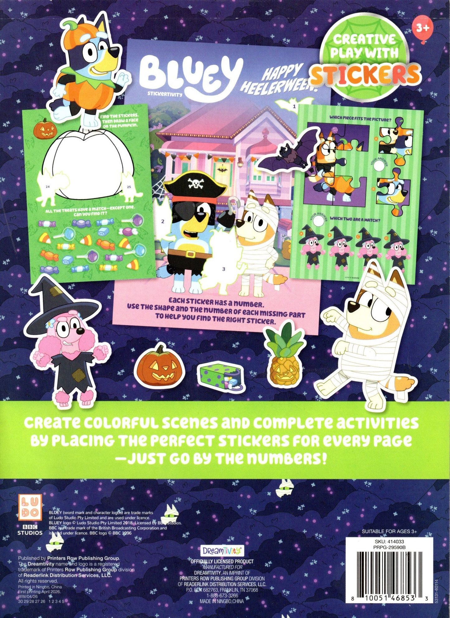 Stickertivity Bluey Happy Heelerween! - Coloring Books