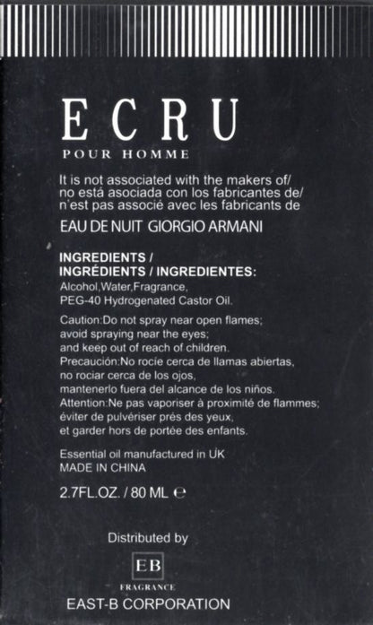 Ecru Pour Homme Eau de toilette for men 2.7 Fl. Oz