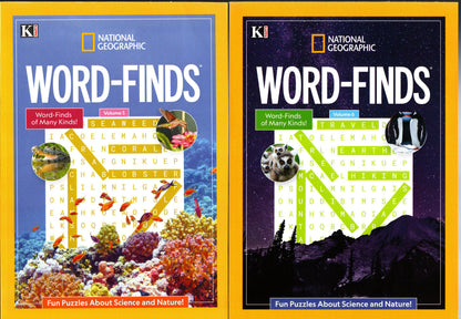 Kappa National Geographic Word-Finds Books Bundle, Volumes 5 & 6