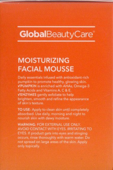 Global Beauty Care Super Pumpkin Moisturizing Facial Mousse with Enzymes 1.7 fl
