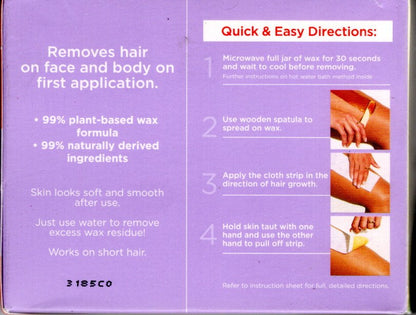 Sally Hansen Sugar Wax For Face & Body Hair Remover Kit, 12.7 oz.