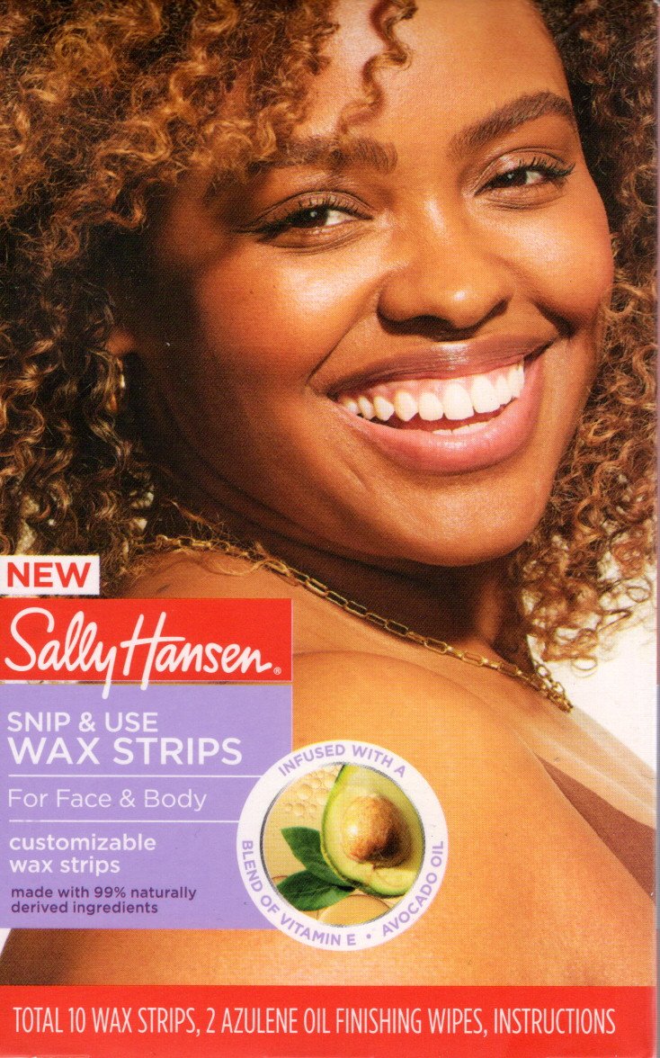 Sally Hansen Snip & Use Wax Strips For Face & Body Kit, 10ct