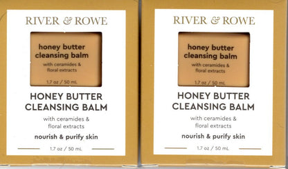 River & Rowe Honey Butter Cleansing Balm 2-Pack, 3.4 oz.