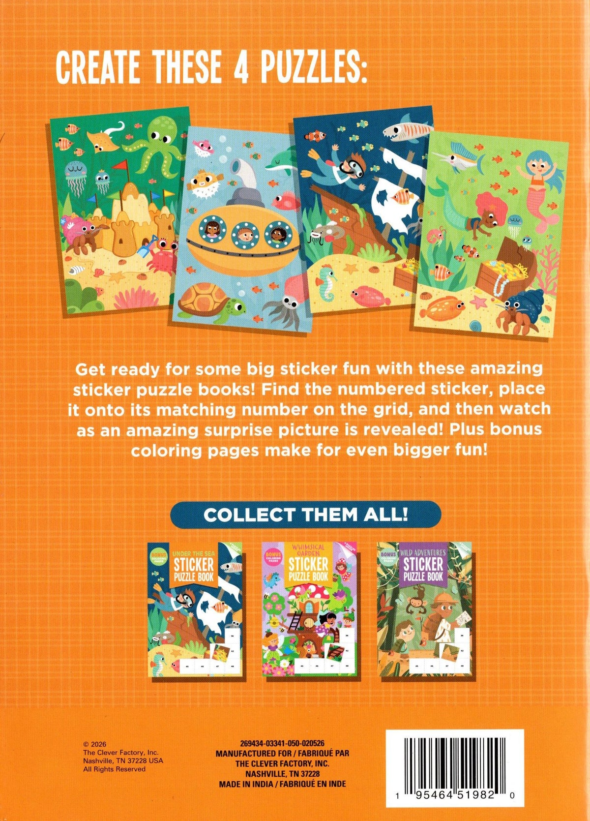 Under the Sea & Totally Rad - Sticker Puzzle Book