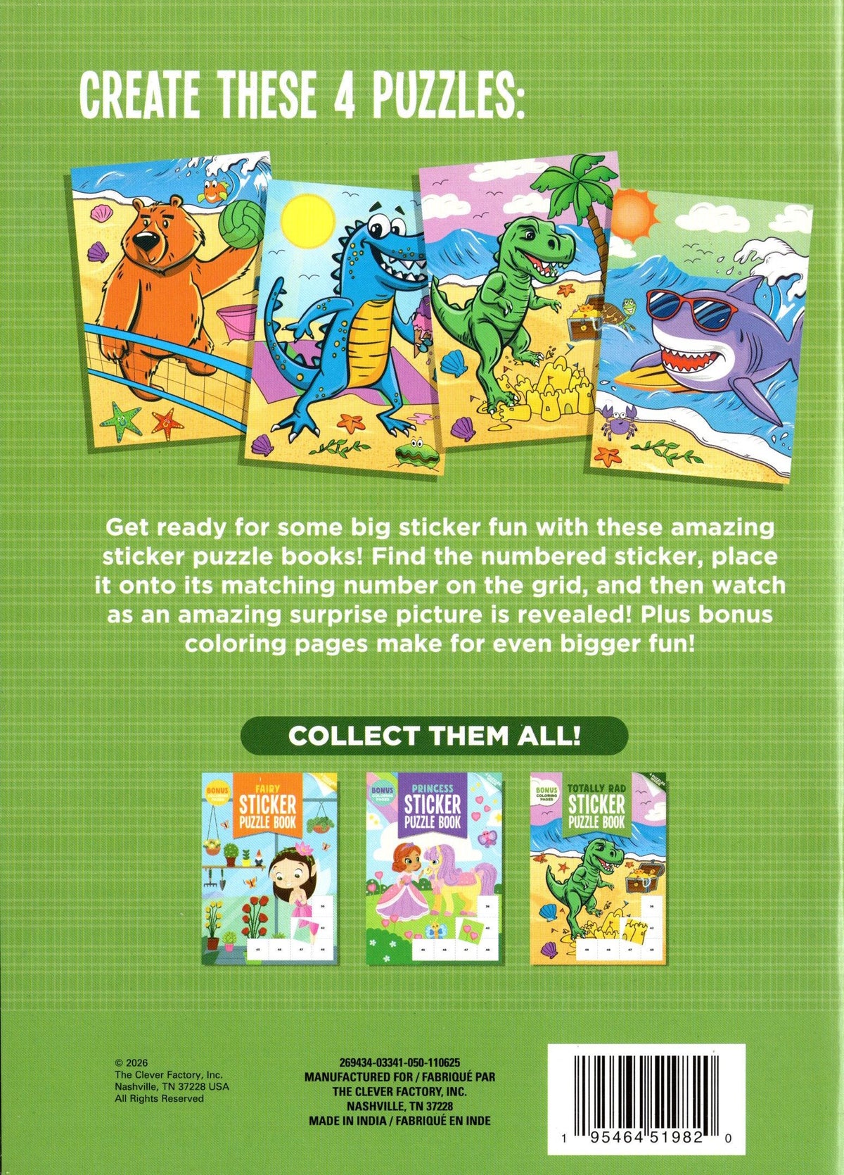 Totally Rad - Sticker Puzzle Book