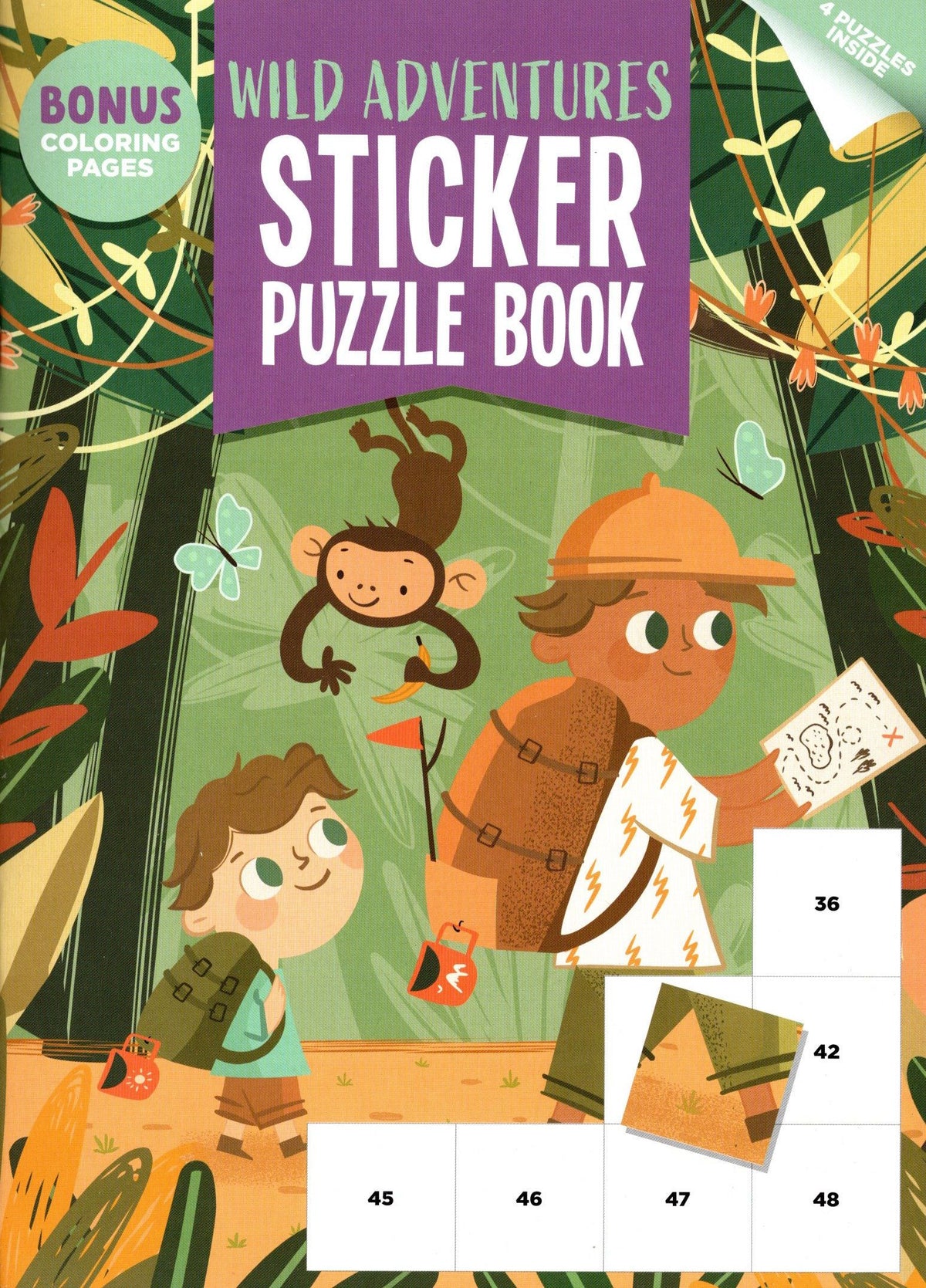 Wild Adventures & Whimsical Garden - Sticker Puzzle Book