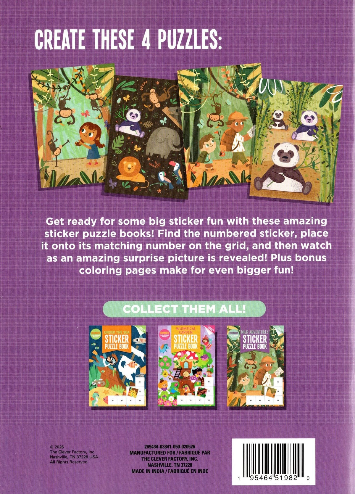 Wild Adventures - Sticker Puzzle Book