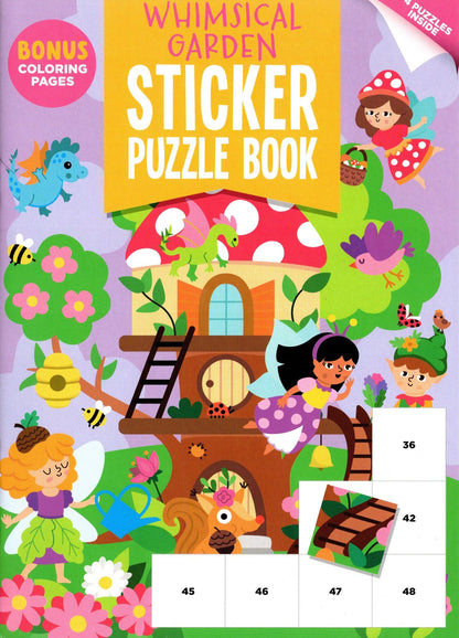 Whimsical Garden - Sticker Puzzle Book