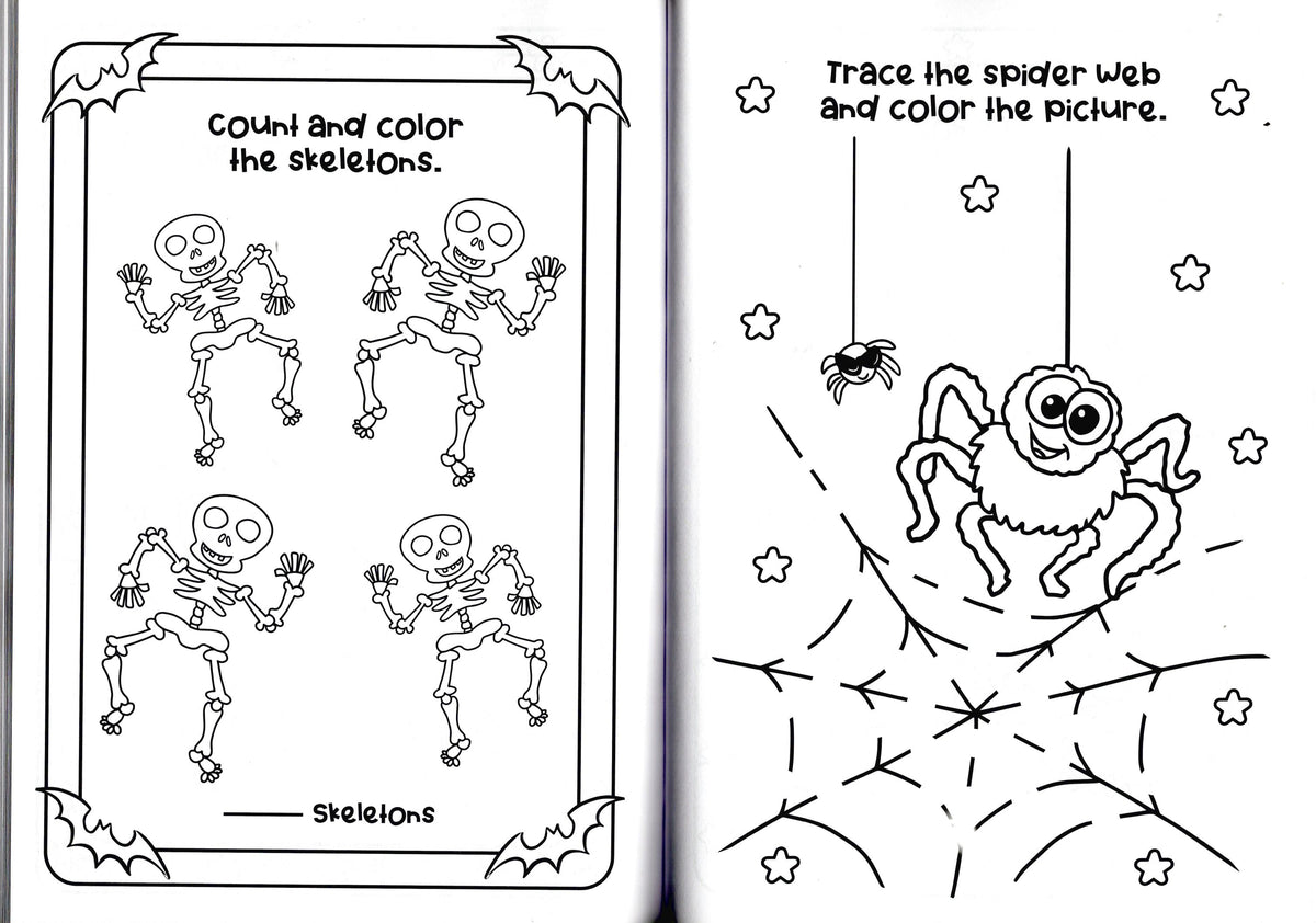 Big Skeleton Friends - Coloring and Activity Book