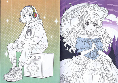 Manga - Coloring & Activity Book. 1,2,3, 4