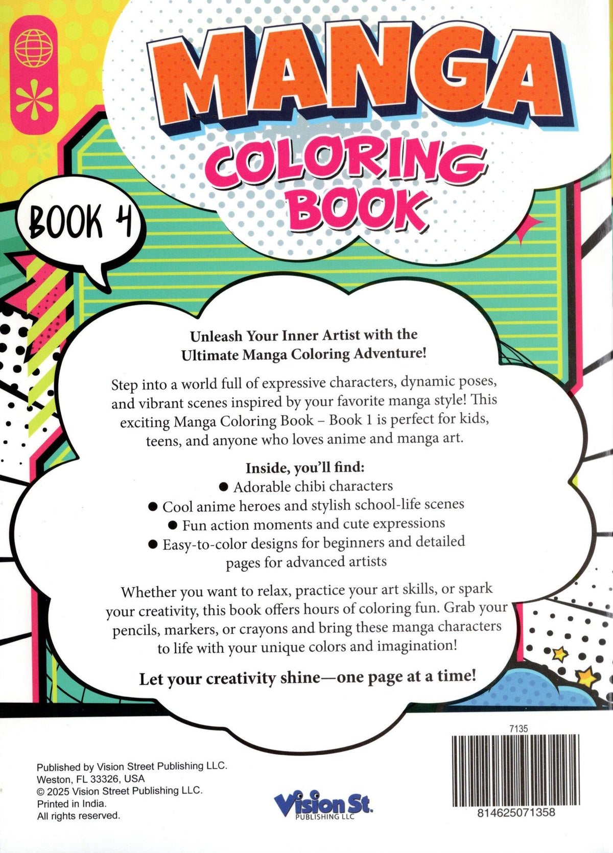 Manga - Coloring & Activity Book 4