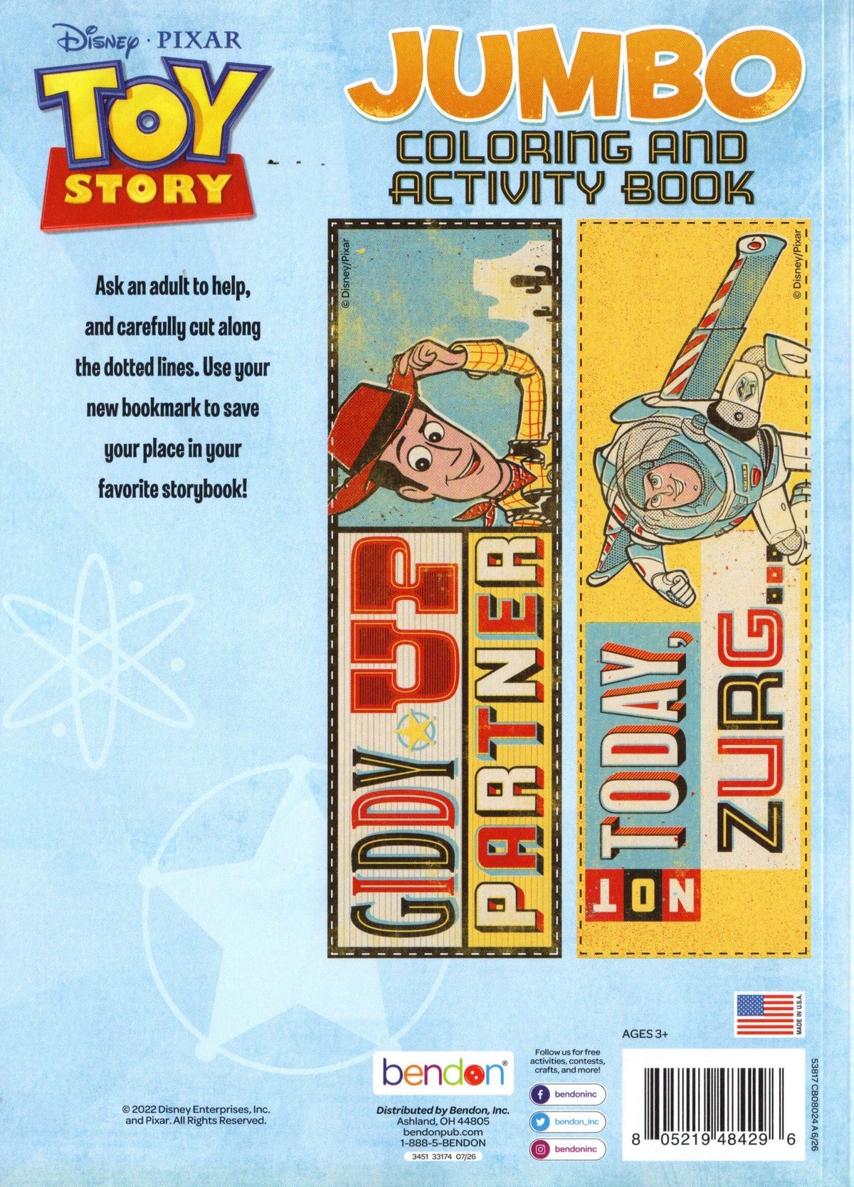 Disney Pixar Toy Story - Giddy Up Partner - Jumbo Coloring and Activity Book