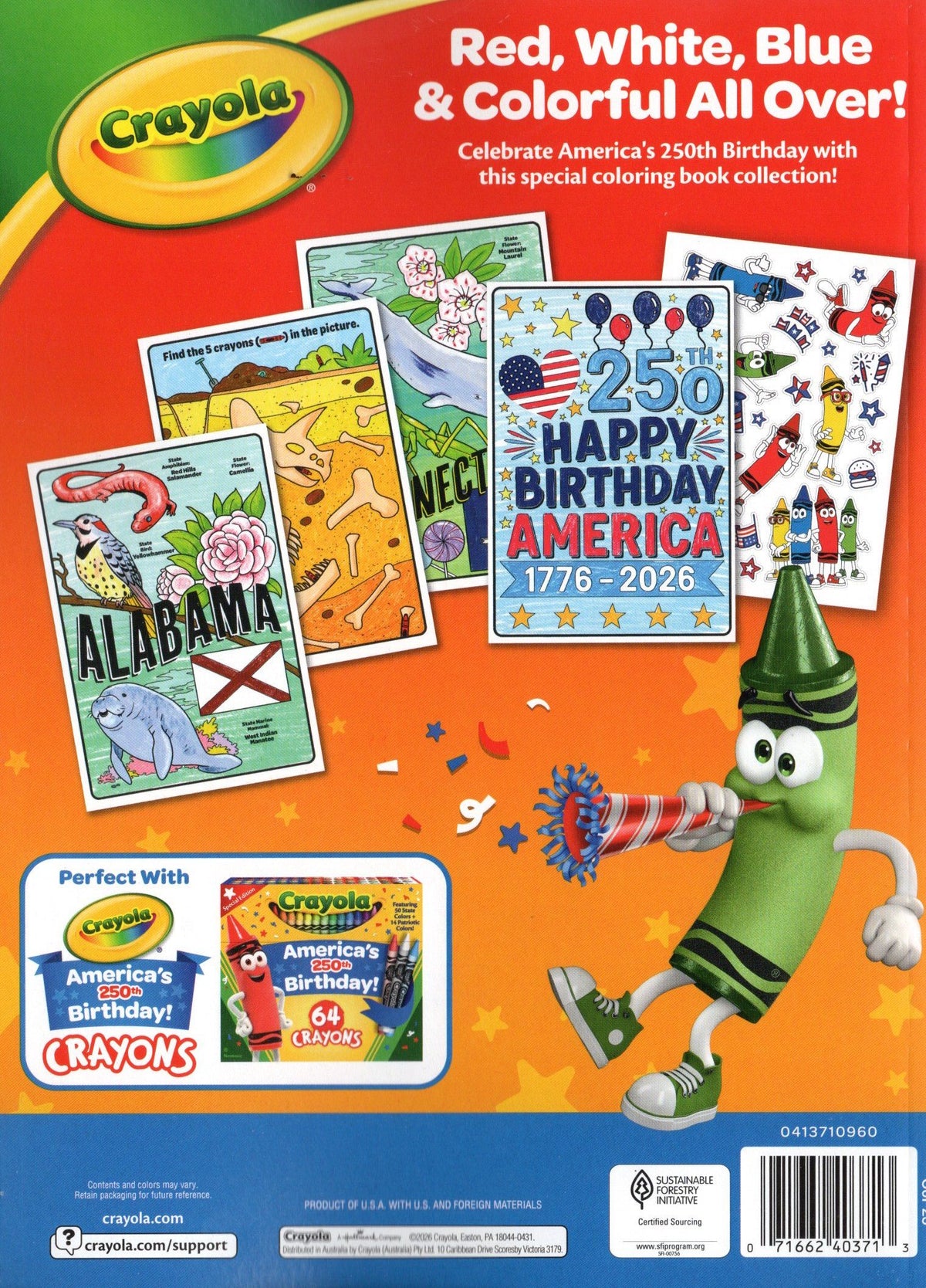Crayola - America's 250th Birthday! - Coloring Book