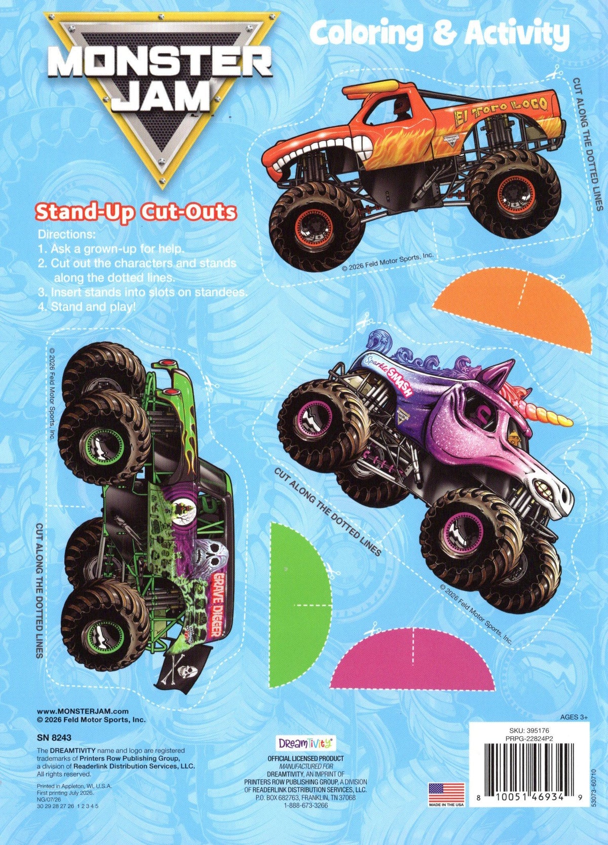 Monster Jam - Massive Stunts - Coloring & Activity Book
