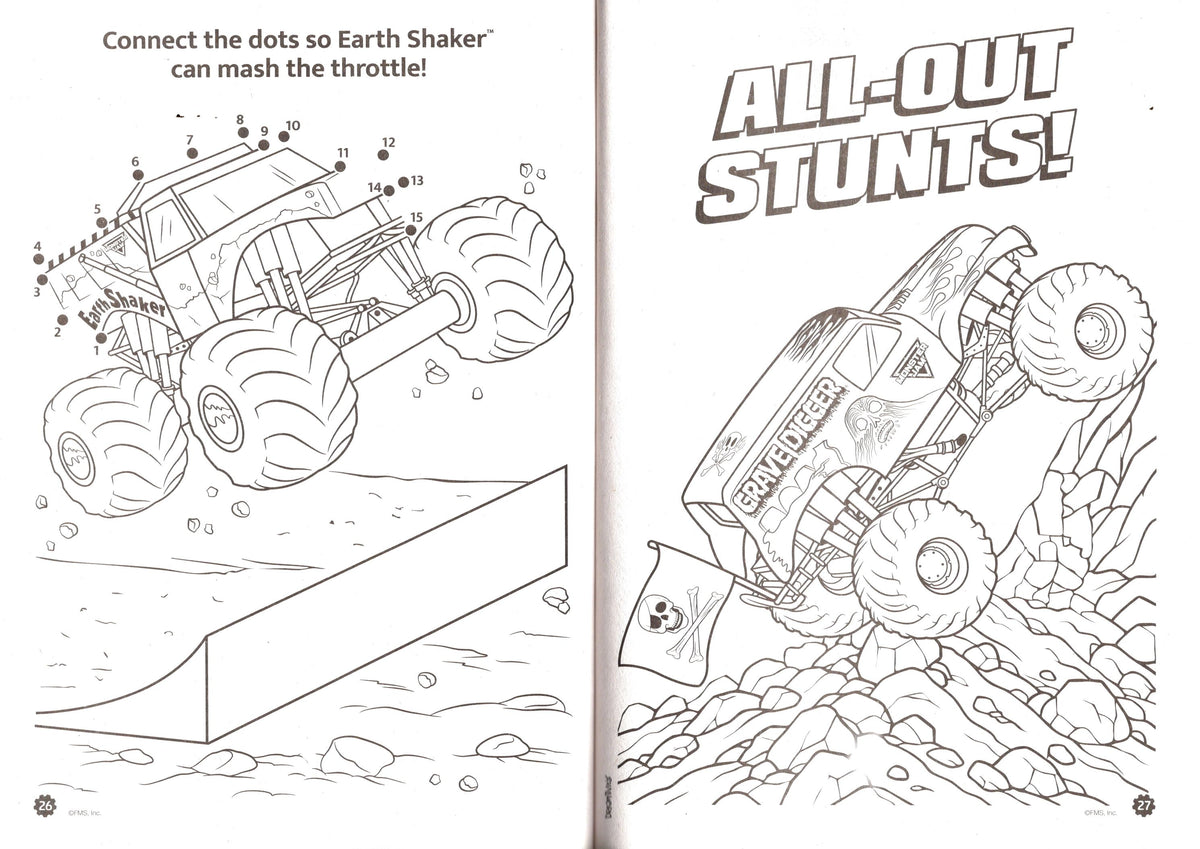 Monster Jam - Massive Stunts - Coloring & Activity Book