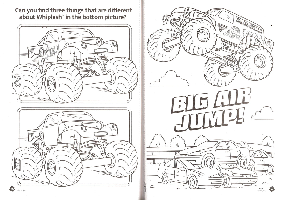 Monster Jam - Massive Stunts - Coloring & Activity Book