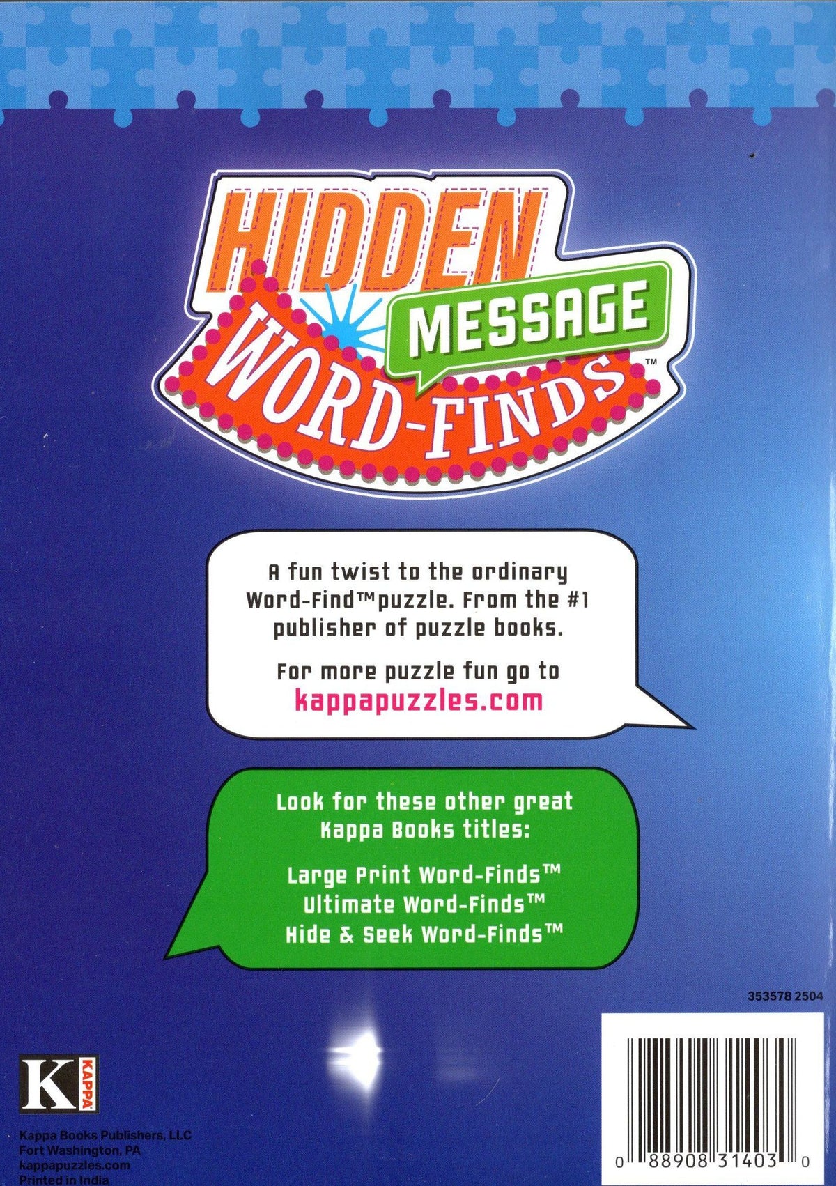 Large Print Hidden Message Word - Finds (All New Puzzles) - Vol.175 - 178