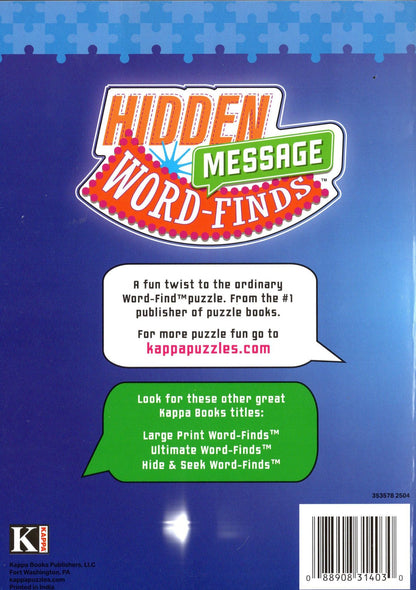 Large Print Hidden Message Word - Finds (All New Puzzles) - Vol.175 - 178