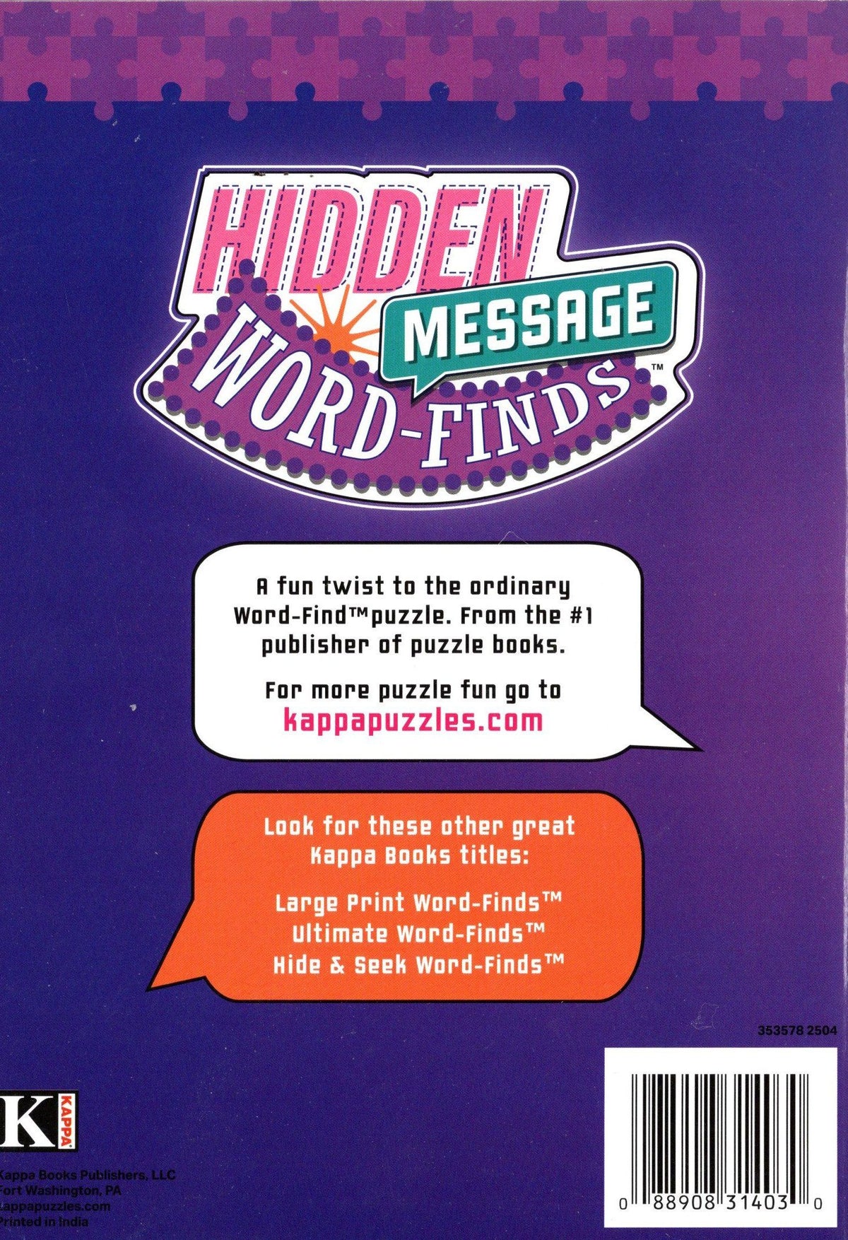 Large Print Hidden Message Word - Finds (All New Puzzles) - Vol.175 - 178