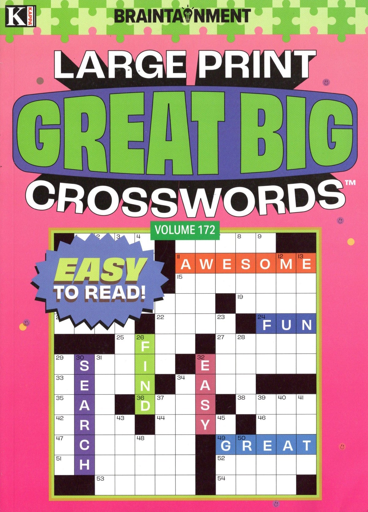 Kappa Braintainment Large Print Great Big Crosswords Books Bundle, Vol.172