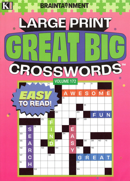 Kappa Braintainment Large Print Great Big Crosswords Books Bundle, Vol.172