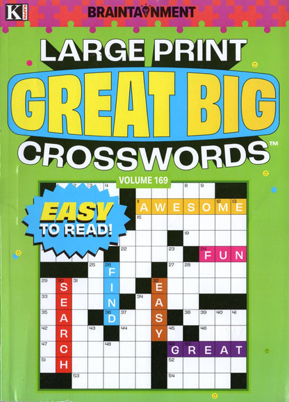 Kappa Braintainment Large Print Great Big Crosswords Books Bundle, Vol.169