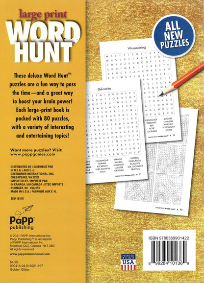 Large Print Word Hunt - All New Puzzles - Vol.107